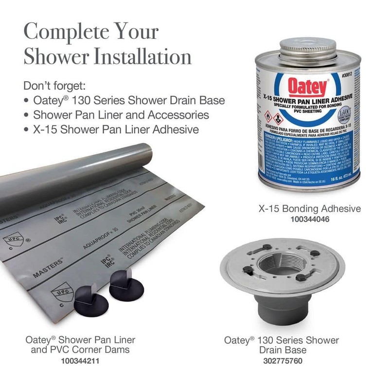 Oatey Designline 32 in. Stainless Steel Linear Shower Drain Tile-In Drain Cover - Image 7