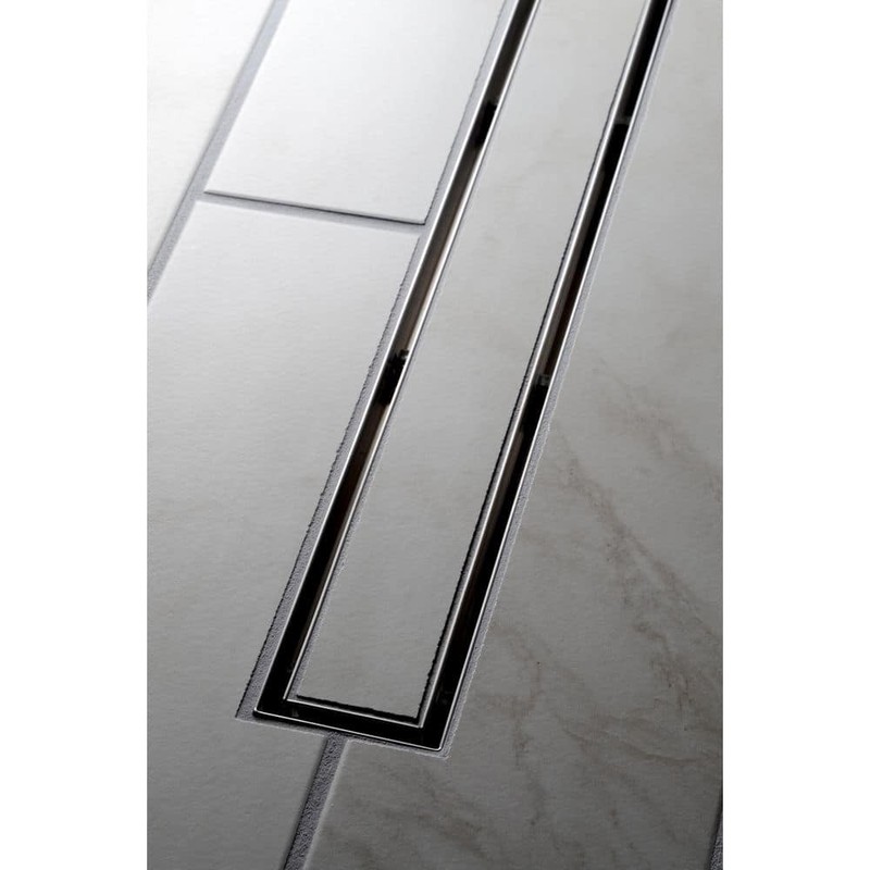 Oatey Designline 32 in. Stainless Steel Linear Shower Drain Tile-In Drain Cover - Image 9