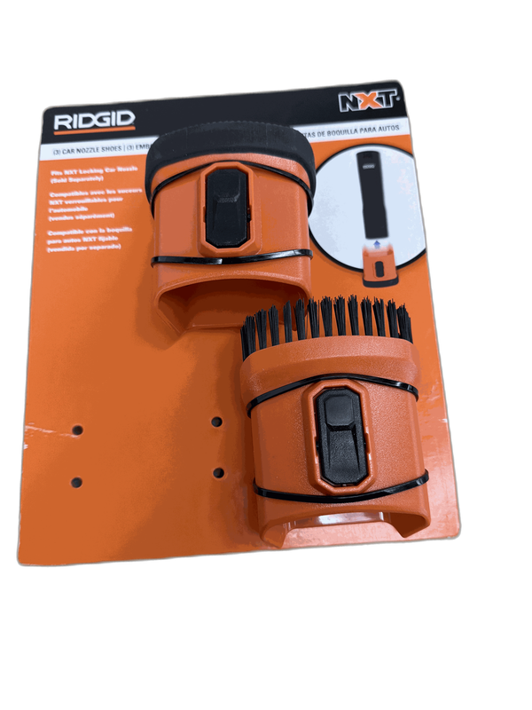 RIDGID 2-1/2 in. SK0300 NXT Car Nozzle Hard, Soft, Rubber Bristle Shoe Kit 2PK