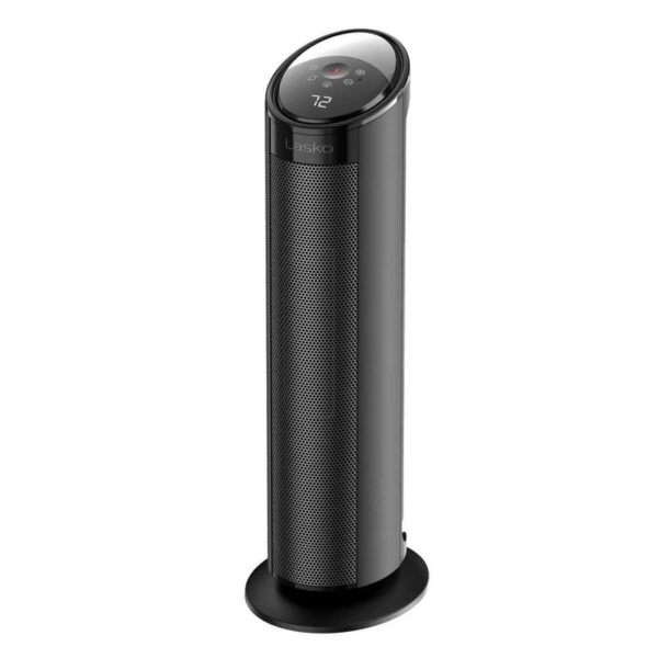 Lasko 1500W 22 in. Black Indoor Electric Tower Ceramic Forced Air Ceramic Heater