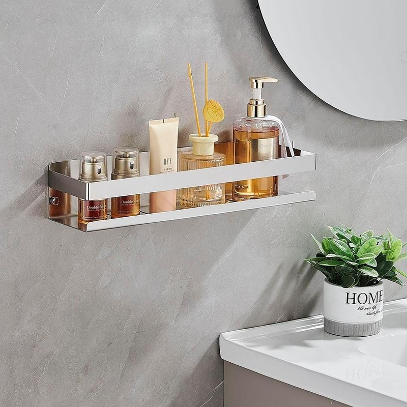 ACEHOOM 15.7" W x 3.2"Hx 3.9" D Stainless Steel Wall Mount Square Bathroom Shelf - Image 3