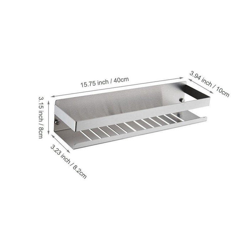 ACEHOOM 15.7" W x 3.2"Hx 3.9" D Stainless Steel Wall Mount Square Bathroom Shelf - Image 5