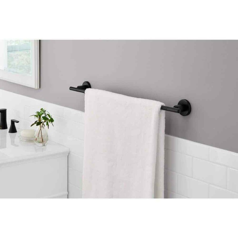Glacier Bay Menlo 24 in. Towel Bar in Matte Black - Image 2