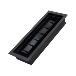 Inte-Grates 4 in. x 12 in. Customizable Plastic Floor Register in Textured Black
