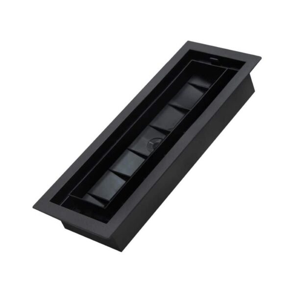 Inte-Grates 4 in. x 12 in. Customizable Plastic Floor Register in Textured Black