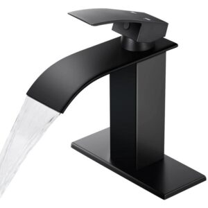 AKLFGN Waterfall Single Handle Single Hole Low-Arc Bathroom Faucet Bathroom