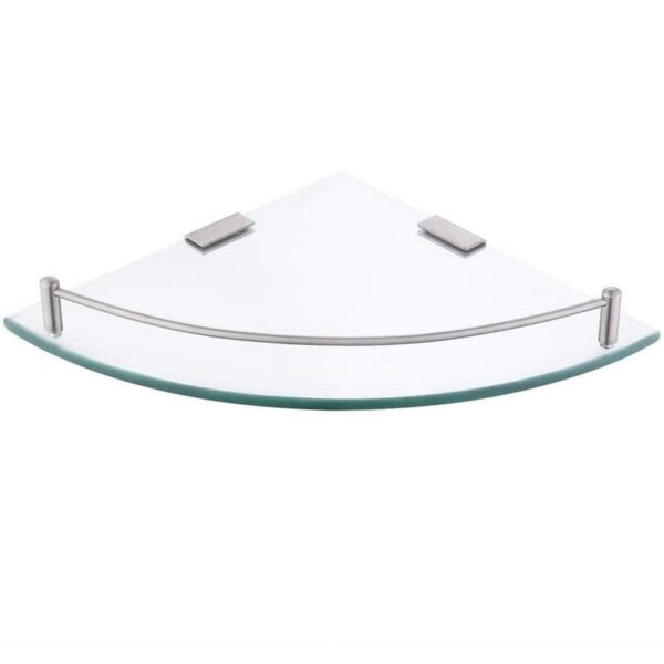 ACEHOOM 14" W x 10" D x 1.6" H Wall Mount Bathroom Corner Triangle Glass Shelf