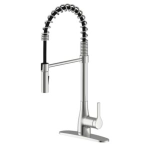 FLOW Classic Series Single-Handle Pull-Down Spring Neck Sprayer Kitchen Faucet