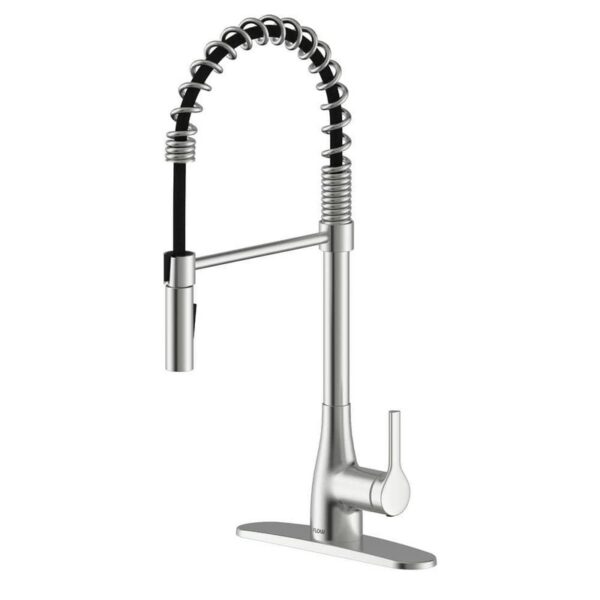 FLOW Classic Series Single-Handle Pull-Down Spring Neck Sprayer Kitchen Faucet