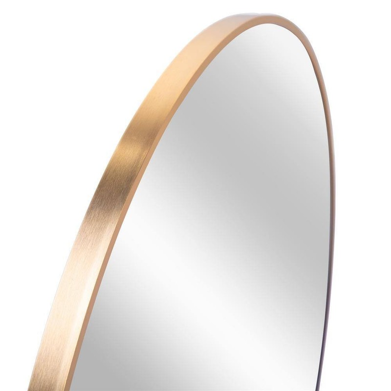 GQB 16 in. W x 16 in. H Round Wall Mounted Brushed Framed Bathroom Vanity Mirror - Image 7