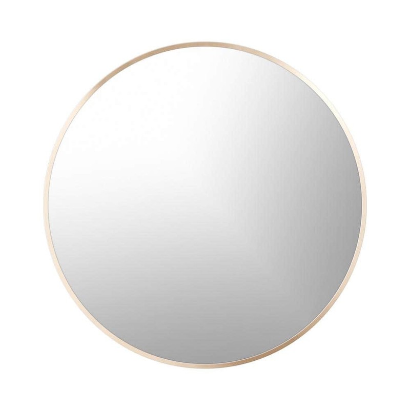 HDC Mona 24" W x 24" H Round Stainless Steel Framed Wall Bathroom Vanity Mirror
