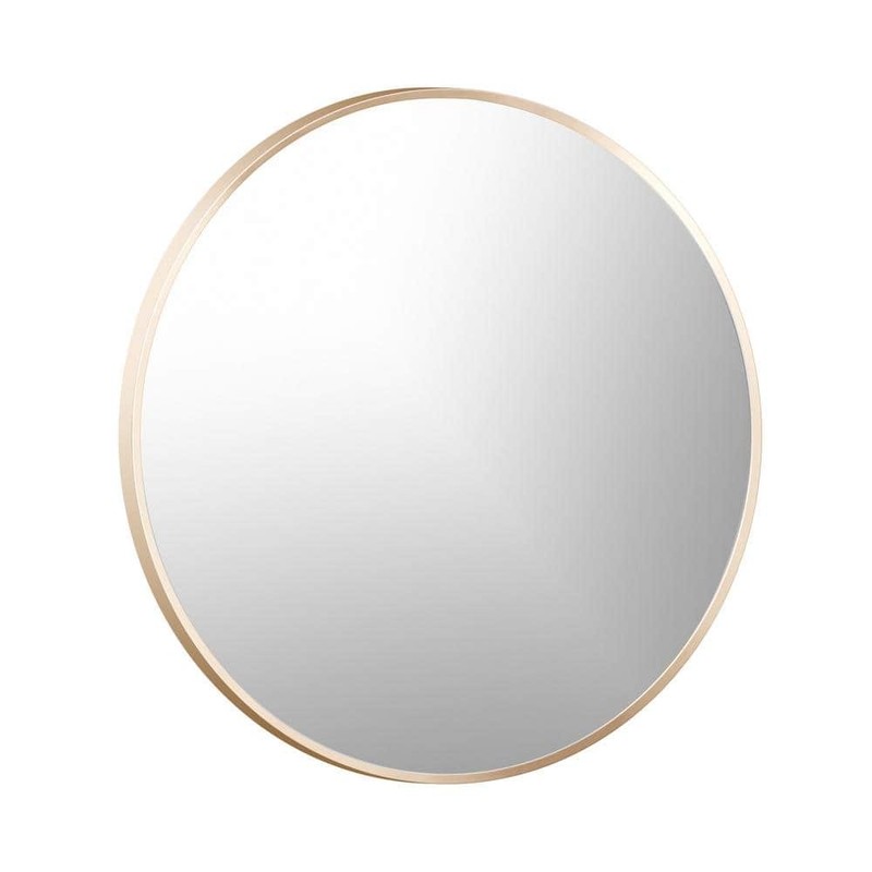 HDC Mona 24" W x 24" H Round Stainless Steel Framed Wall Bathroom Vanity Mirror - Image 2