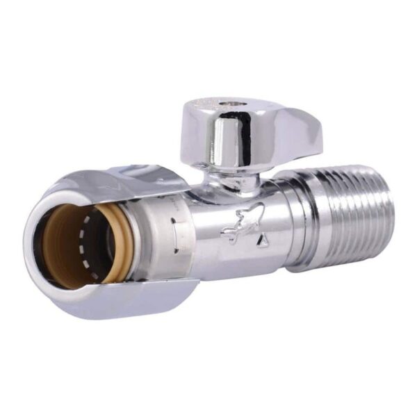 SharkBite Max 1/2 in. Push-to-Connect x 1/2 in. MIP Chrome-Plated Brass Quarter