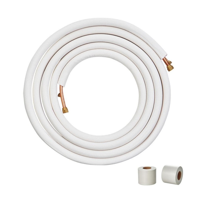 VEVOR 25 ft. Mini Split Line Set 3/8 in. and 5/8 in. O.D Copper Pipes Tubing
