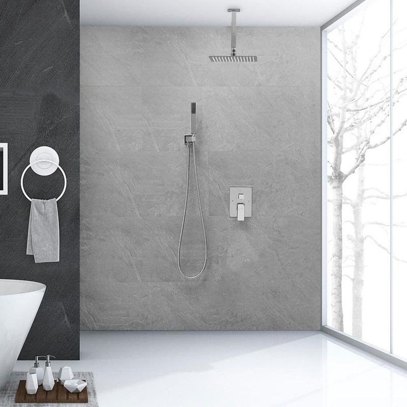 BWE Single-Handle 2-Spray Square High Pressure Shower Faucet - Image 8