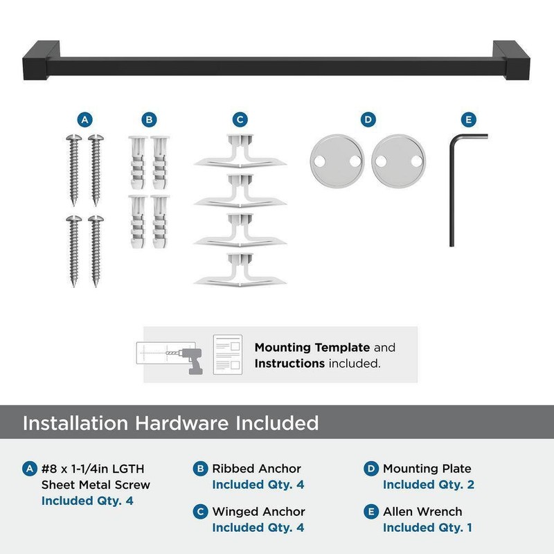 Amerock Monument 18 in. (457 mm) L Towel Bar in Matte Black - Image 7
