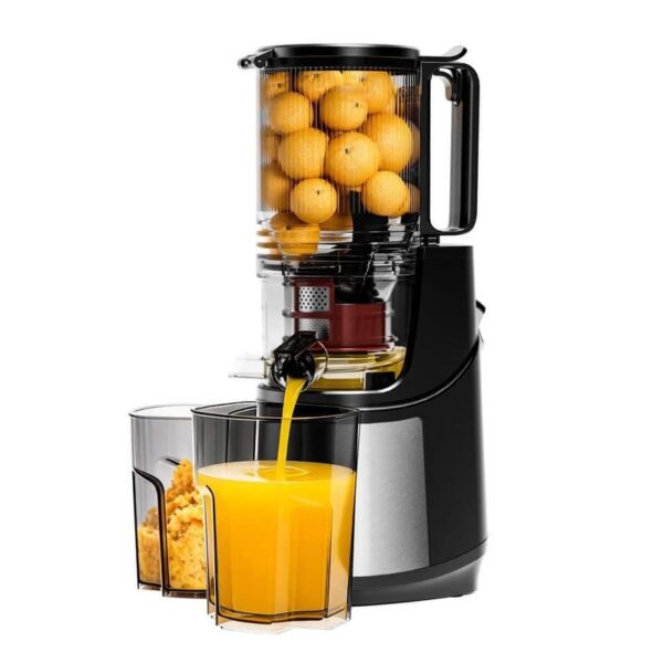 SIMZLIFE 120-Volt Slow Masticating Juicer, Cold Press Juicer w/5.12" Wide Chute