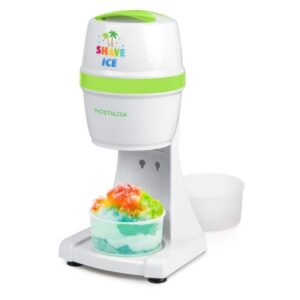 Nostalgia 8 Oz. White Electric Shave Ice and Snow Cone Machine