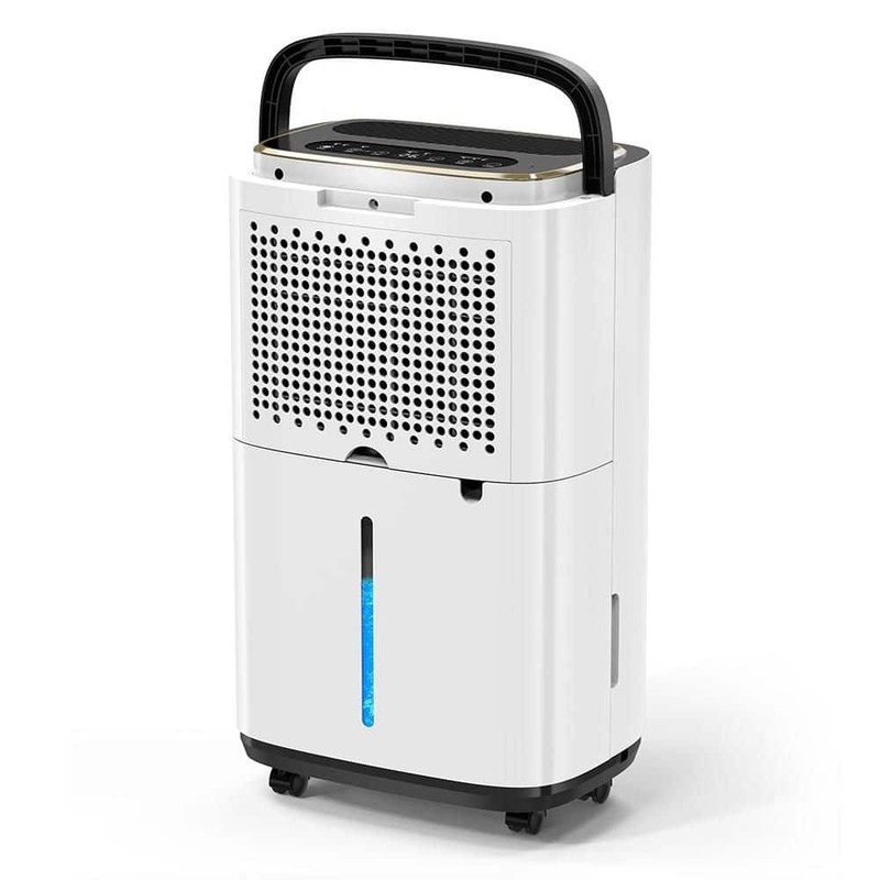 Edendirect 50 pt. 4500 sq.ft. Portable Dehumidifier White, w/Bucket, Drain Hose