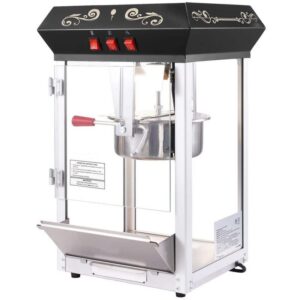 SKYSHALO Popcorn Maker, 850 W Popcorn Popper Machine, 8 oz. Kettle Makes 48-Cups