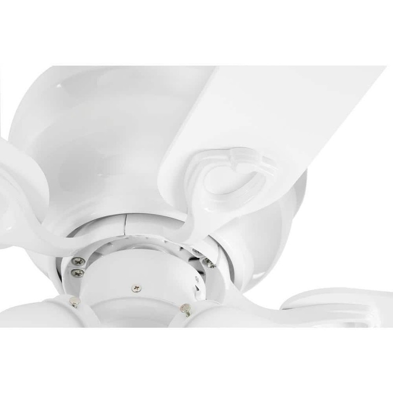 Hampton Bay Clarkston II 44 in. LED Indoor White Ceiling Fan with Light Kit - Image 8