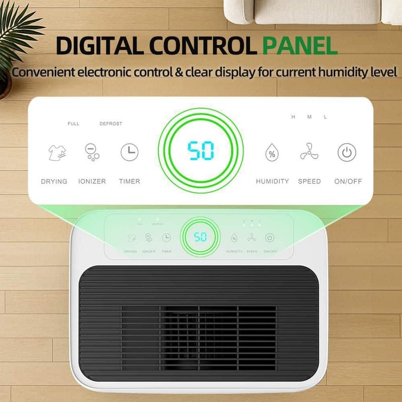 Edendirect 53 pt. 4,500 sq. ft. Dehumidifier with Drain Hose, Bucket in. White - Image 5