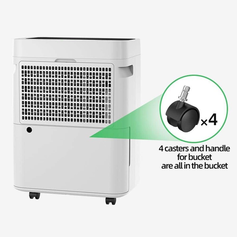 Edendirect 53 pt. 4,500 sq. ft. Dehumidifier with Drain Hose, Bucket in. White - Image 12