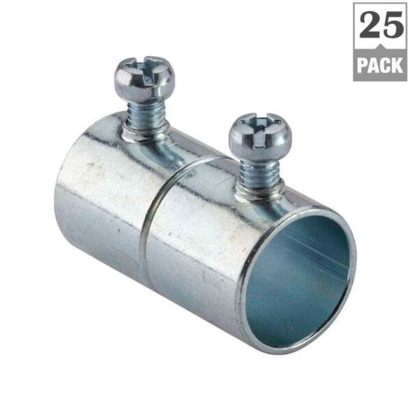 Halex 3/4 in. Standard Fitting Electrical Metallic Tube Set-Screw Coupling 25PK