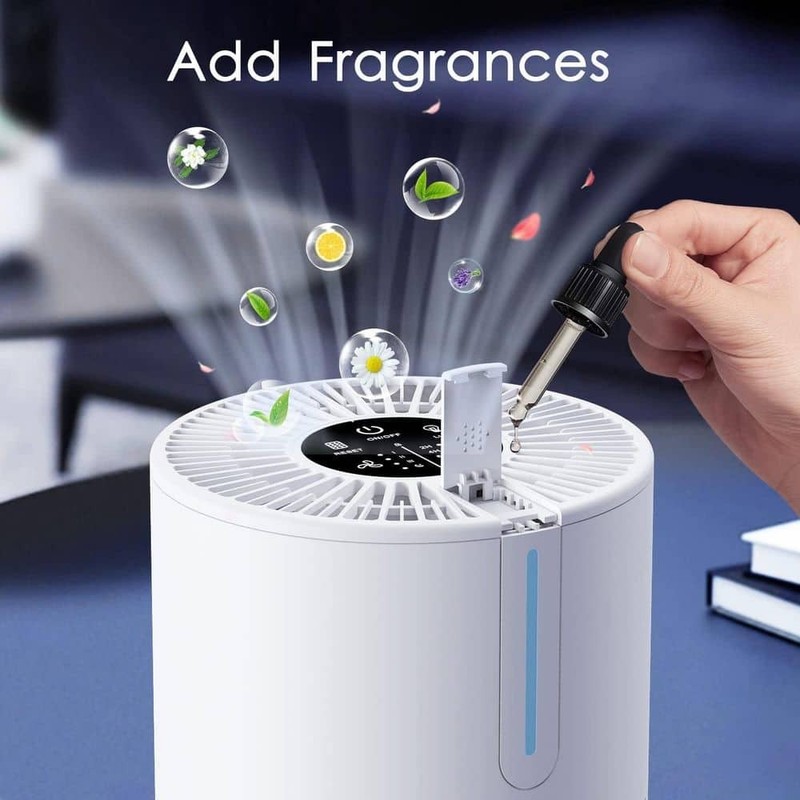 Edendirect 300 sq. ft. H13 True HEPA Personal Room Air Purifier in White, Timer - Image 2