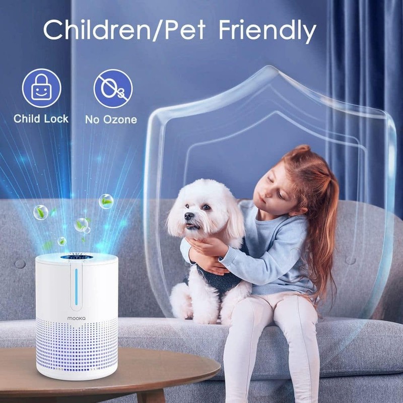 Edendirect 300 sq. ft. H13 True HEPA Personal Room Air Purifier in White, Timer - Image 3