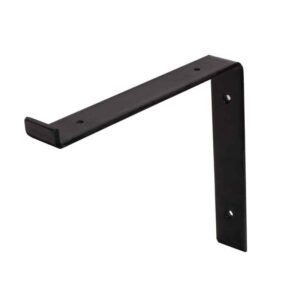 Crates & Pallet 10 in. Black Steel Shelf Bracket for Wood Shelving