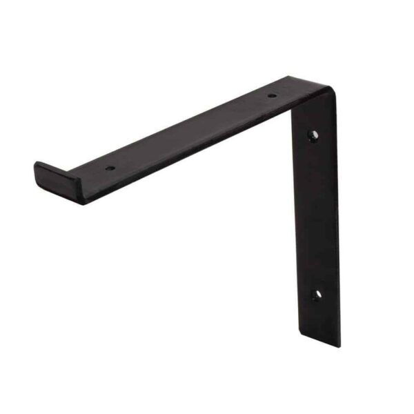 Crates & Pallet 10 in. Black Steel Shelf Bracket for Wood Shelving