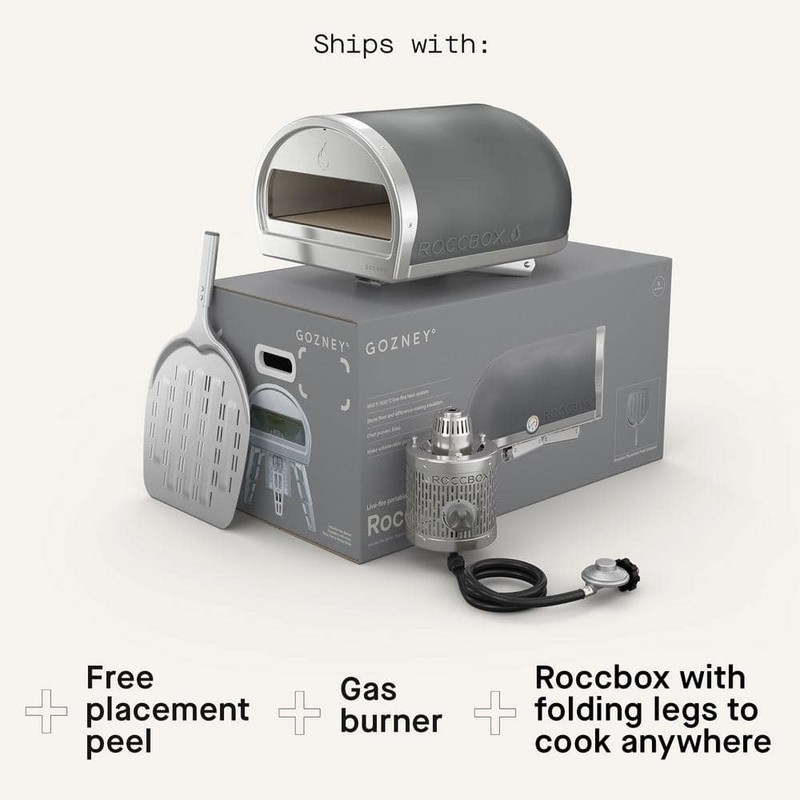 GOZNEY Roccbox Propane Outdoor Portable Pizza Oven 12 in. Grey - Image 2