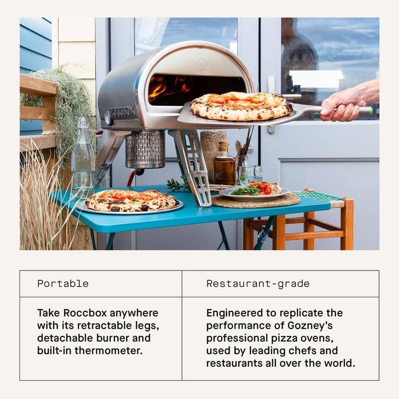 GOZNEY Roccbox Propane Outdoor Portable Pizza Oven 12 in. Grey - Image 5