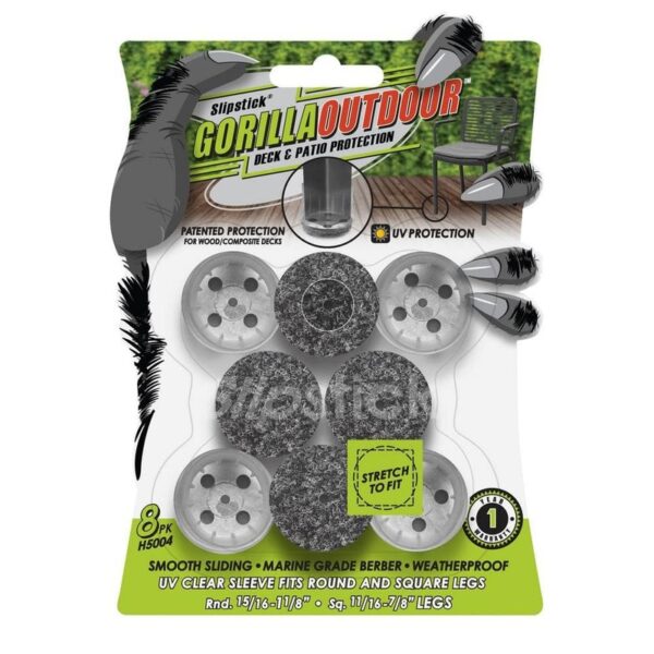 Gorilla Floor Protection Gorilla Outdoor Clear Sleeve Berber Pads 1 in.