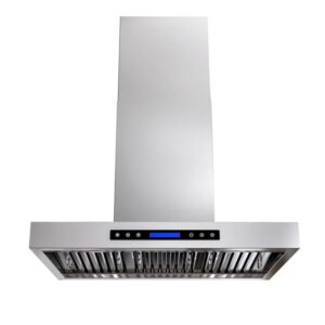 INATECK 36 in. 900 CFM Ducted Wall Mount Range Hood w/Remote, Touch Control LCD,