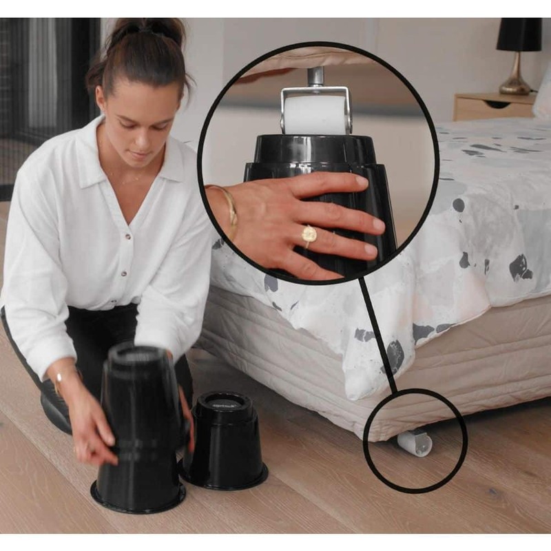 Gorilla Floor Protection Gorilla 3 in. Black Furniture/Bed Risers (Set of 4) - Image 5
