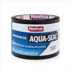 Nashua Tape 3 in. x 15 ft. (5 yds.) Aqua-Seal Waterproof Tape in Black