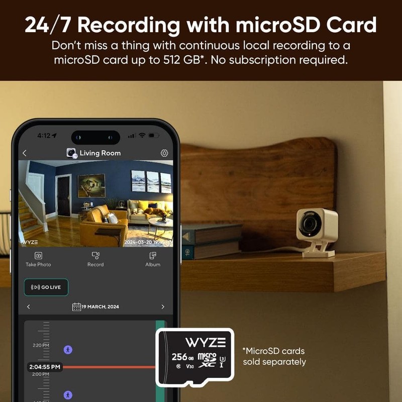 Wyze Cam v4 Wi-Fi 2.5K QHD Indoor/Outdoor Plug-In Smart Home Security Camera - Image 12