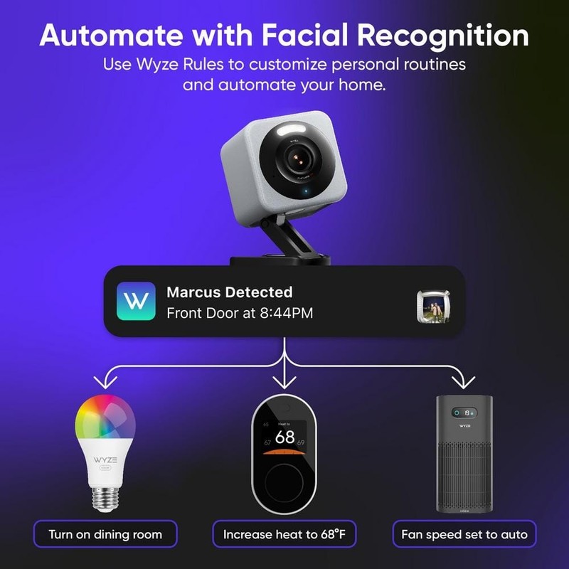 Wyze Cam v4 Wi-Fi 2.5K QHD Indoor/Outdoor Plug-In Smart Home Security Camera - Image 13