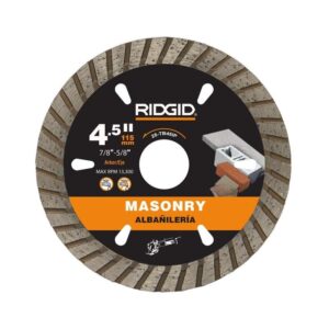RIDGID 4-1/2 in. Masonry Cutting Turbo Rim Diamond Saw Blade