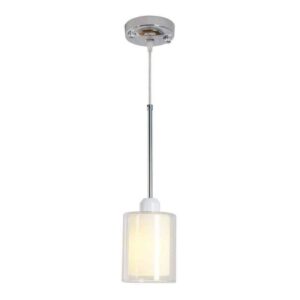 Amucolo 1-Light Chrome Nickel Glass Pendant Light, Modern Pendant Lighting