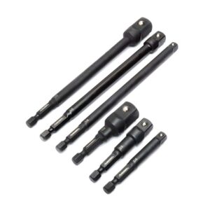 Husky 1/4 in. Drive Impact Driver Socket Adapter Set (6-Piece)