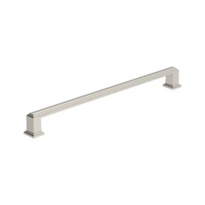 Amerock Appoint 10-1/16" (256mm) Traditional Satin Nickel Bar Cabinet Pull 4PK