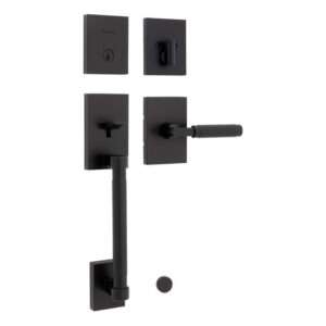 Kwikset Prava Matte Black Single Cylinder Handleset SmartKey Security