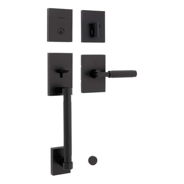 Kwikset Prava Matte Black Single Cylinder Handleset SmartKey Security