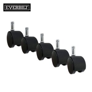 Everbilt 2 in. Black Plastic & Steel Twin Wheel Swivel Friction Grip Stem Office