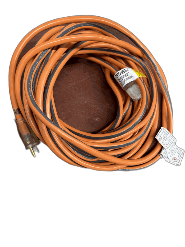 RIDGID 50 ft. 12/3 Heavy Duty Indoor/Outdoor Extension Cord with Lighted End