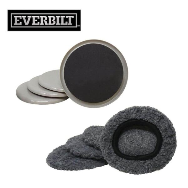 Everbilt 4-3/4 in Furniture Sliders and Socks 8 Piece Set for Floor Protection