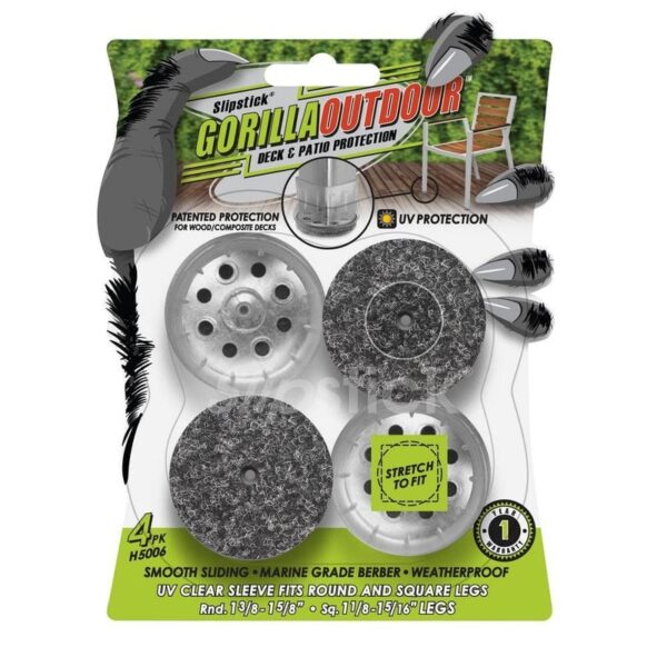 Gorilla Floor Protection Gorilla Outdoor Clear Sleeve Berber Pads 1.5 in.